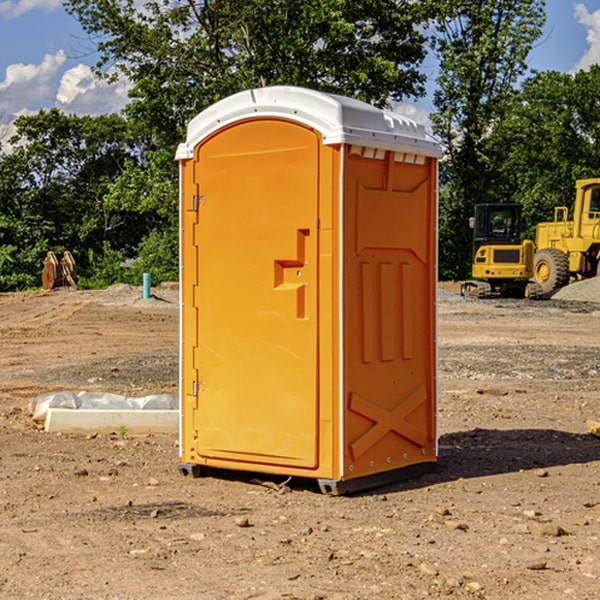 how often are the porta potties cleaned and serviced during a rental period in Lake County California